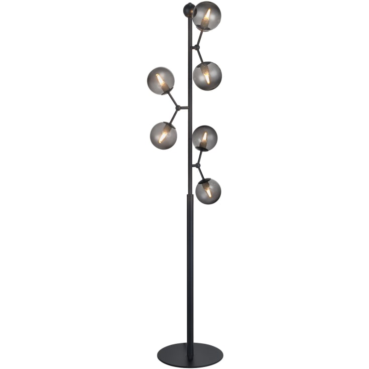 Halo Design Atom golvlampa, rökfärgad