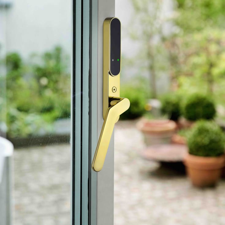 Secuyou Smart lock access terrassedørsgreb, indvendig, venstre, messing