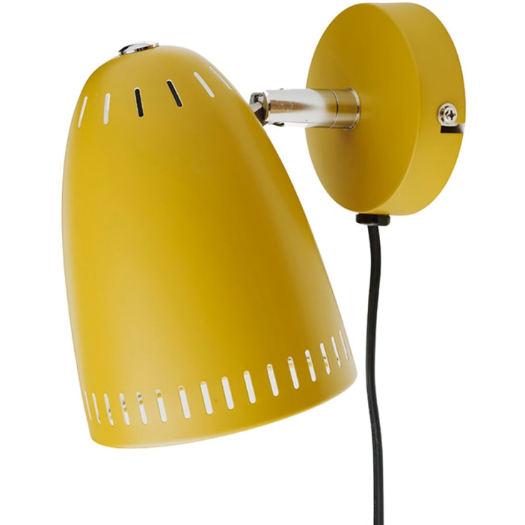 Superliving Dynamo vegglampe, kort, gul