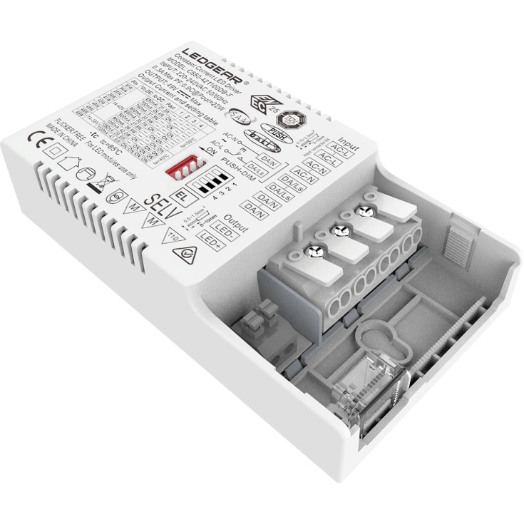 LED-driver 10W-24W, 250-600mA, Dali-2/Push, dimbar