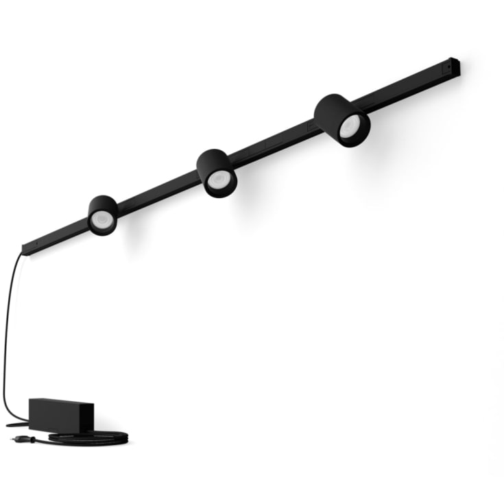 Philips Hue Perifo skinnesett for vegg, 3 skinnespotter, svart