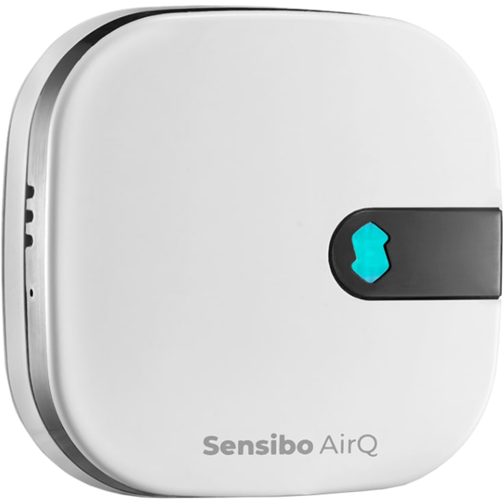 Sensibo AirQ Wi-Fi/IR luftkvalitetssensor og -måler til varmepumper, hvid