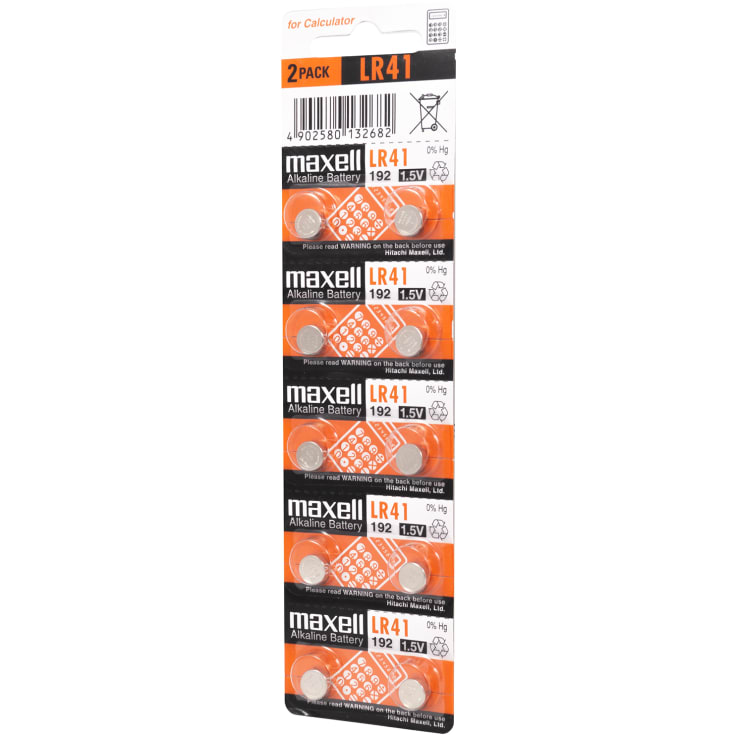 Maxell LR41 batterier, 10 stk.