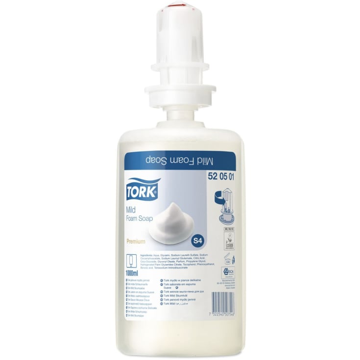Tork S4 Premium skumtvål, 1000 ml, för dispenser