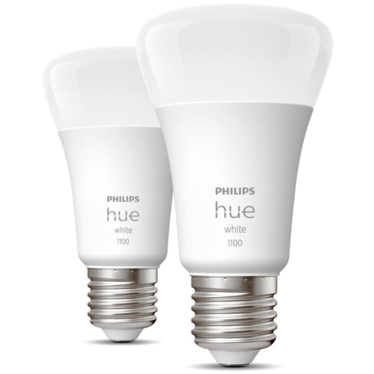 Philips Hue White E27 standardlampa, 2-pack, 9,5W