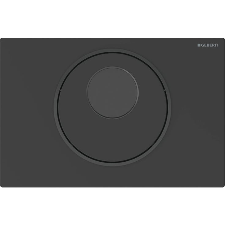 Geberit Sigma 10 Round betjeningsplate, berøringsfri, batteridrift, matt sort/sort