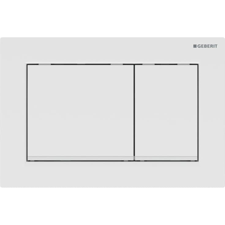 Geberit Omega 20 Square spolplatta, vit/matt vit