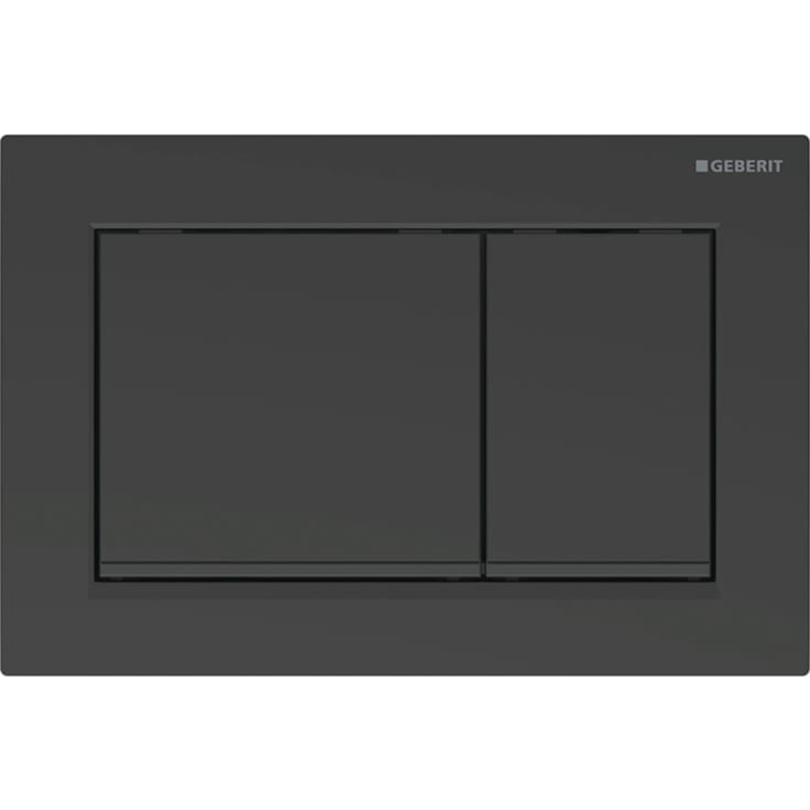 Geberit Omega 20 Square spolplatta, matt svart/svart