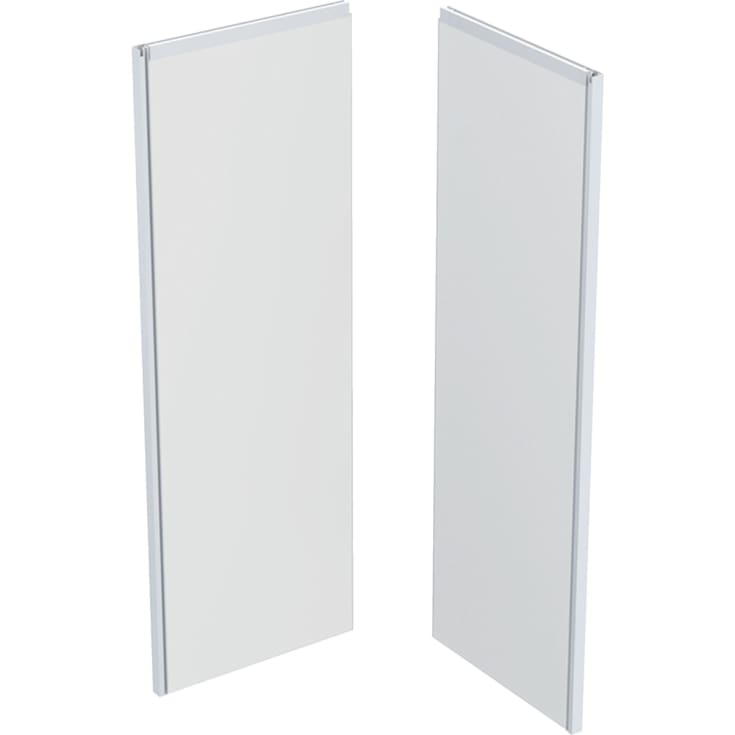 Contura Shower Showerama bagelement, brusevæg, 80x90 cm, frostet glas, hvid profil