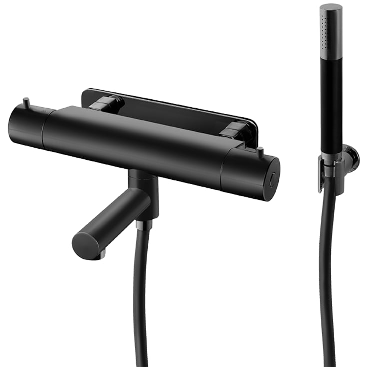 Tapwell EVM026-160 badkarsblandare med duschset, matt svart