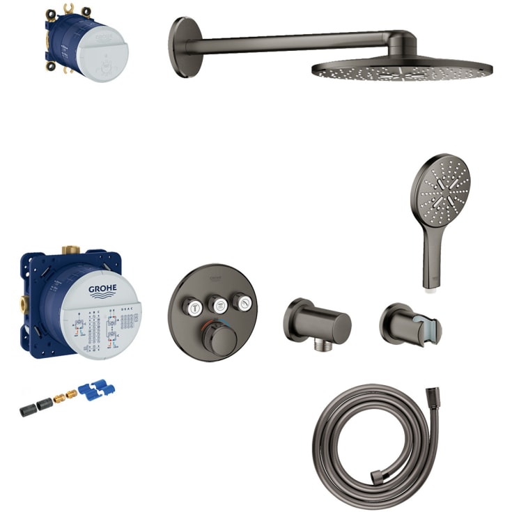 Grohe Grohtherm Smartcontrol duschset, borstat svart krom