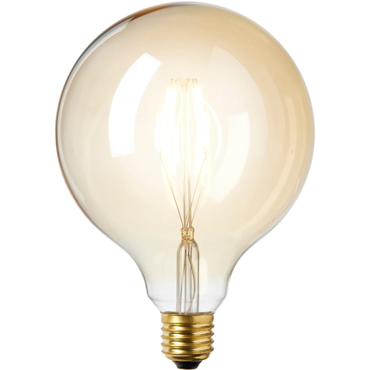 Nielsen Light E27 globepære, ravfarget, Ø12,5 cm