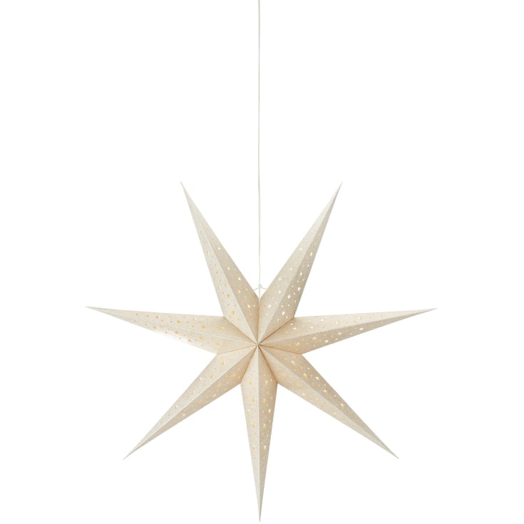 Markslöjd Blank julestjerne med lys, guld, 75 cm