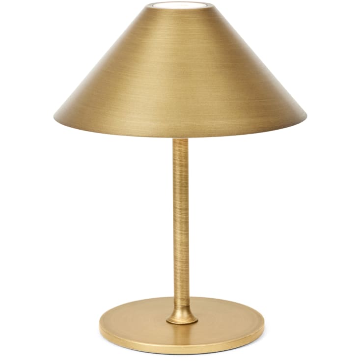 Halo Design Hygge uppladningsbar bordslampa, H25 cm, borstad mässing