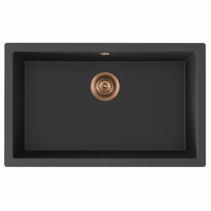 Lavabo Jupiter 800 køkkenvask, 75,6x46,6 cm, sort