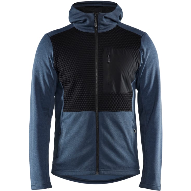 Blåkläder hættetrøje 35402533 full Zip, blå/sort, str. L