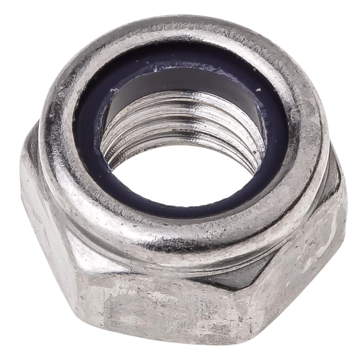Låsemøtrik M10, A4, DIN 985, 6-kant