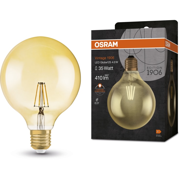 Ledvance Vintage 1906 E27 globepære, 2400K, 4W