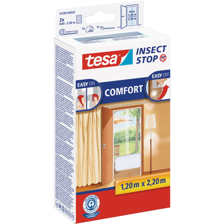 Tesa Insect Stop Comfort insektnet, 120x220 cm, hvit