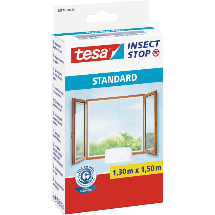 Tesa Insect Stop Stannard insektnet, 130x150 cm, hvit