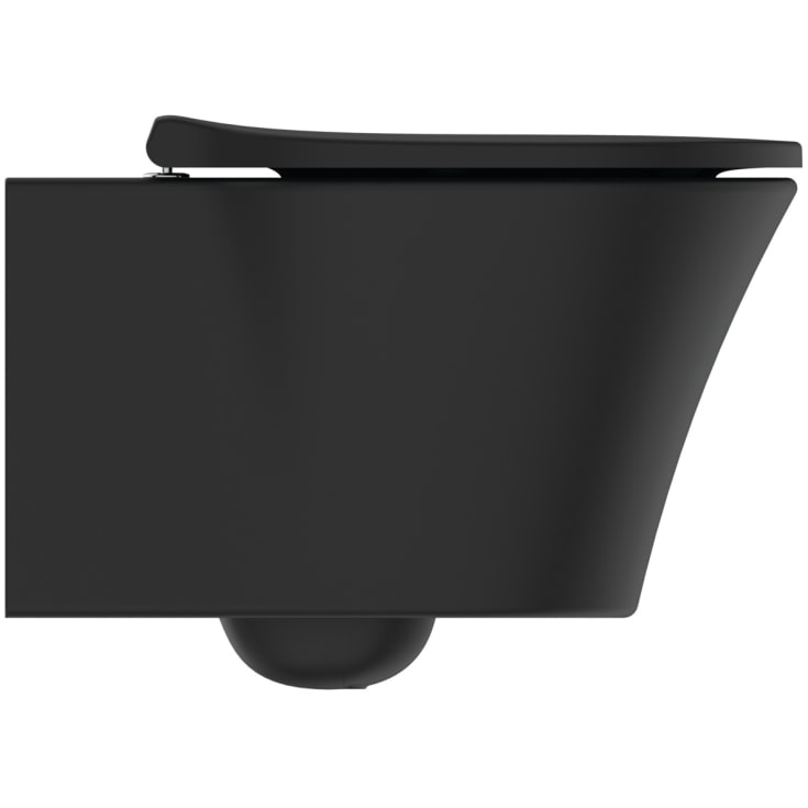 12 stk Ideal Standard Connect Air væghængt toilet, inkl. soft close toiletsæde, rimless, sort