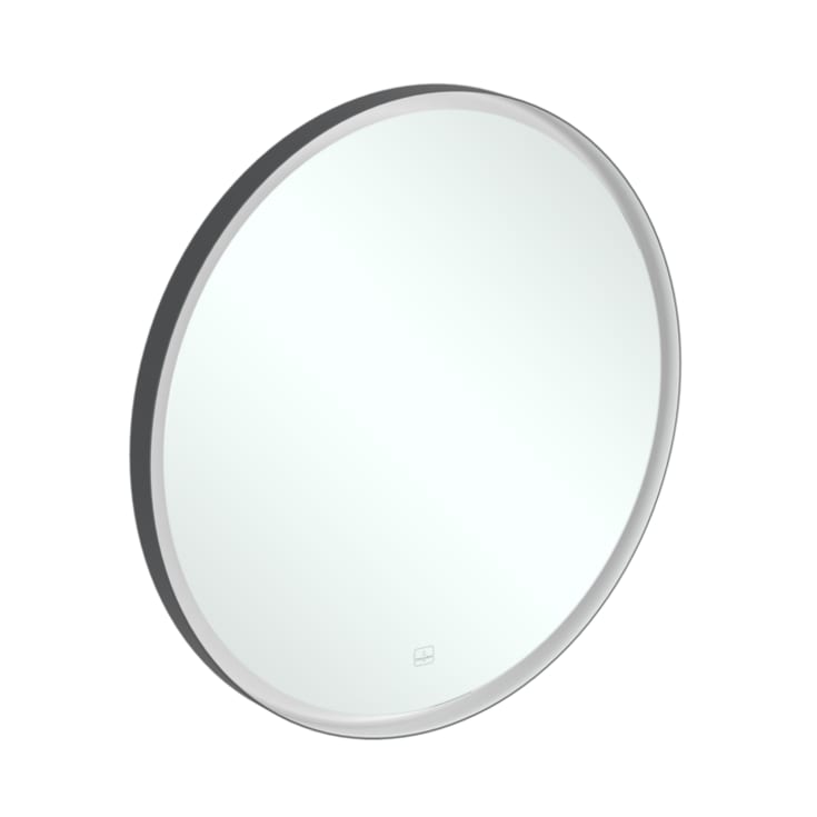 Villeroy & Boch Subway 3.0 speil med lys, touch, dimbart, Ø71,2 cm, svart