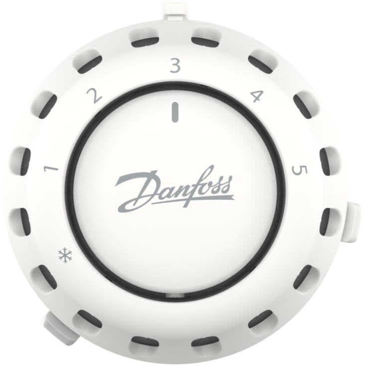 Danfoss React RA termostat, hurtigkobling, hvit