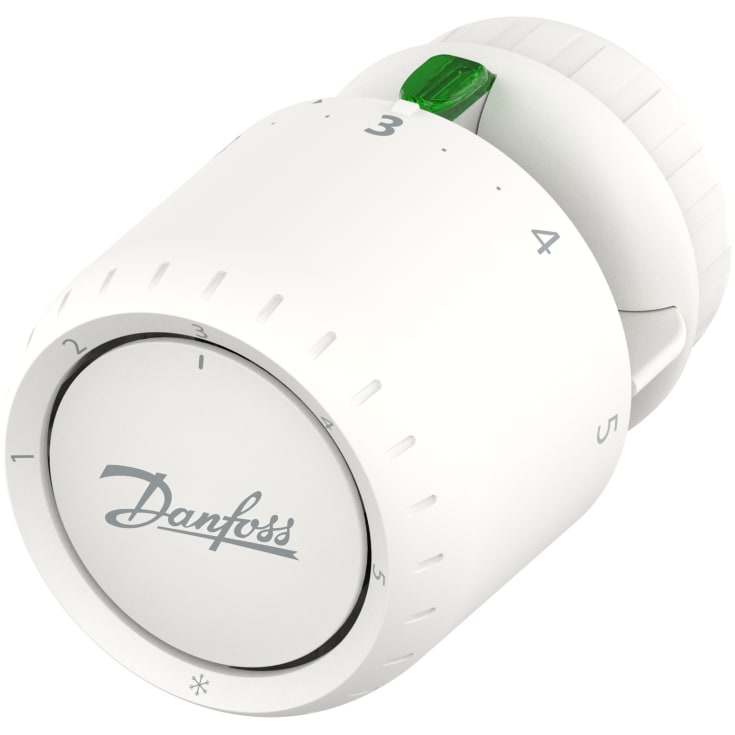 Danfoss Aveo RA-termostat, hurtigkobling, hvit