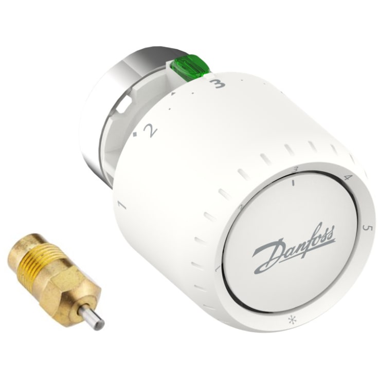 Danfoss Aveo RA/V servicetermostat med pakdåse, hvid