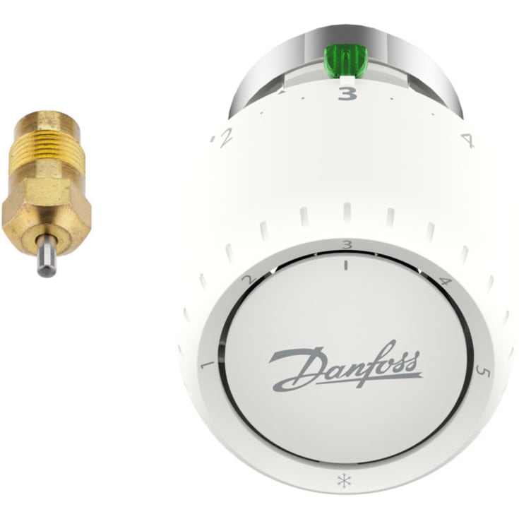 Danfoss Aveo RA/V servicetermostat med pakdåse, hvid