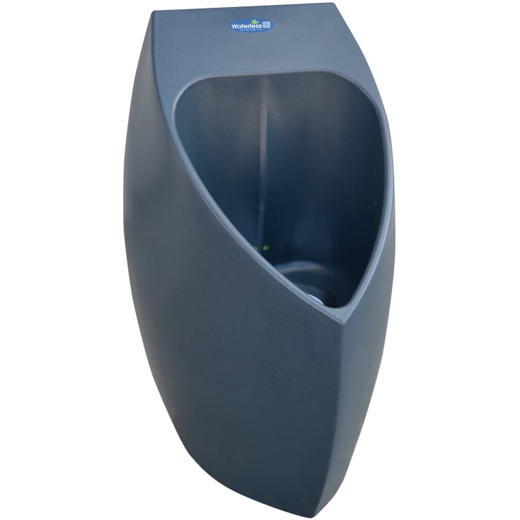 Vattenlös ECO vattenlös urinal i återvunnen plast med horisontell pip