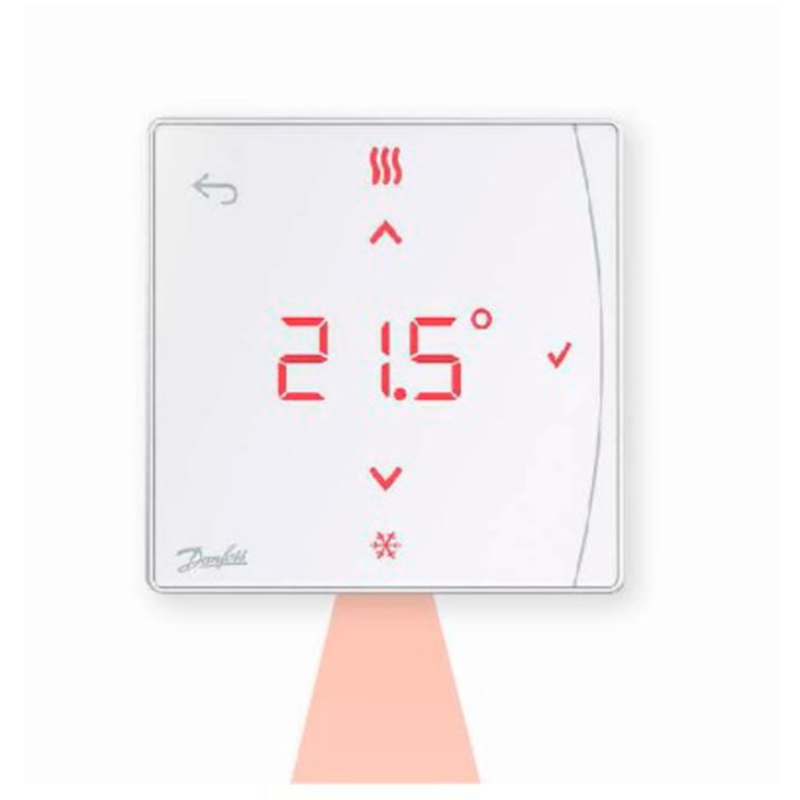 Danfoss Icon2 Sensor  trådløs rumtermostat med display og Infrarød gulvføler, hvid