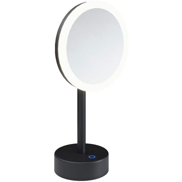 Cosmic Essentials makeup spejl med lys, dæmpbar, Ø24,8 cm, mat sort
