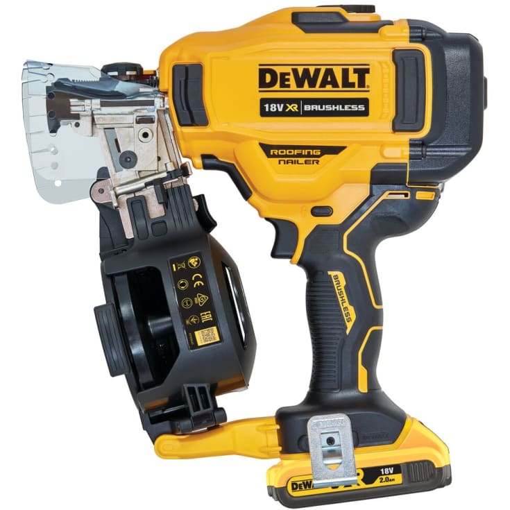 DEWALT 18V XR tromlesømspistol DCN45RND2-QW, 2 x 18 V/2,0 Ah