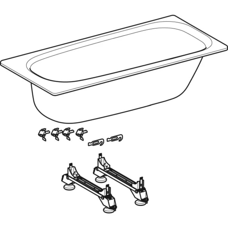 Ifö Caribia BK14 badkar, 140x70 cm, vit
