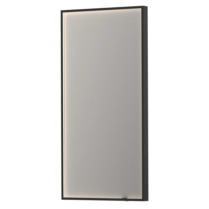 Sanibell Ink SP19 speil med lys, dimbar, duggfri, sort, 50x100 cm