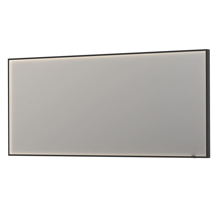 Sanibell Ink SP19 speil med lys, dimbar, duggfri, sort, 180x80 cm
