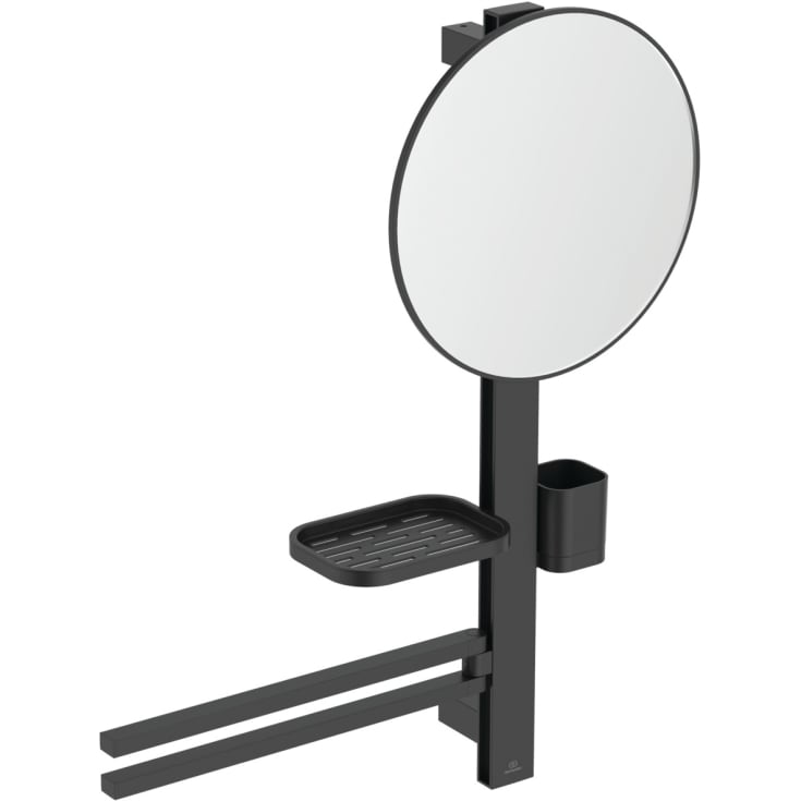 Ideal Standard Alu+ hylla med spegel, matt svart