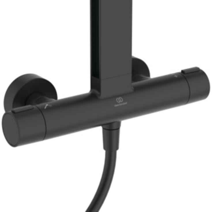 Ideal Standard Alu+ brusesæt, vandbesparende,  mat sort