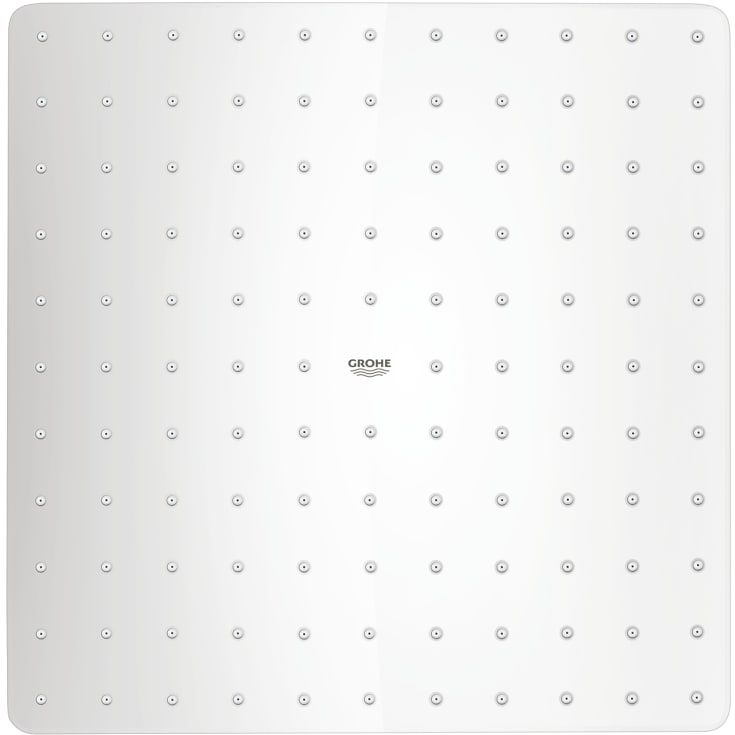 Grohe Rainshower Mono Cube takdusj, 31x31 cm, vannbesparende, krom/hvit