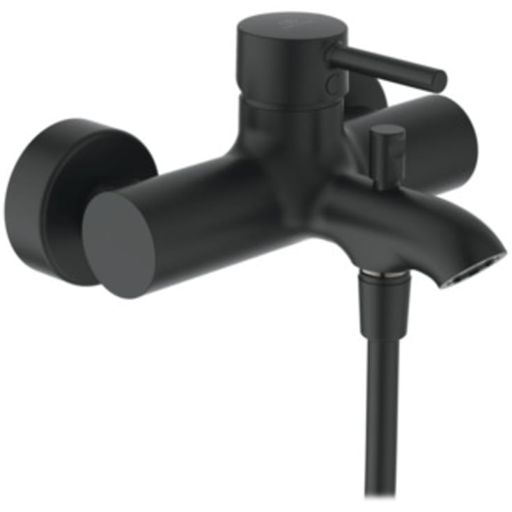 Ideal Standard Ceraline badkarsblandare med duschset, matt svart