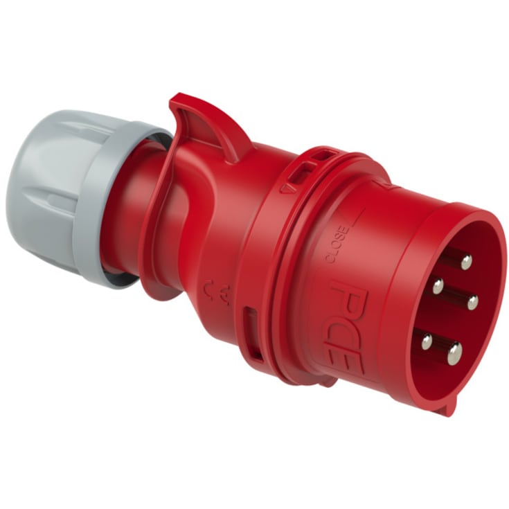 CEE Plug phasev. 32A 5P 400V röd, IP44