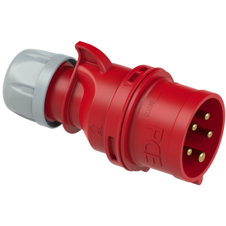 CEE Plug 16A 5P 400V röd, IP44