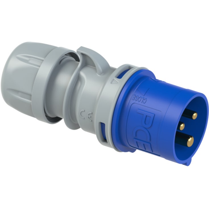 CEE Stikprop 16A 3P 230V blå, twist, IP44