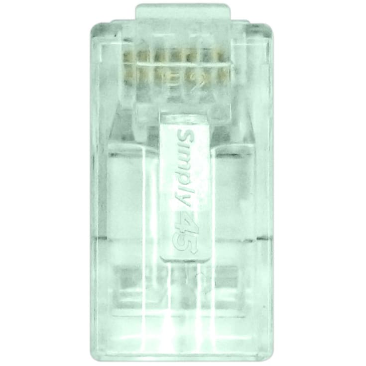 Simply45 RJ45 Pass-Through stik CAT6 UTP CAP45 uskærmet, 50 STK