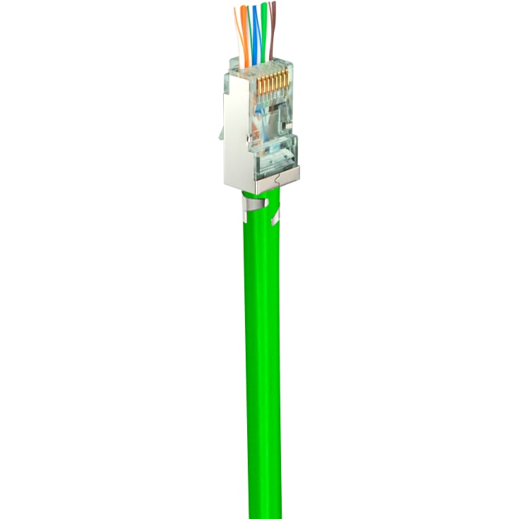 Simply45 RJ45 Pass-Through stik CAT6 STP CAP45 skærmet, 50 STK