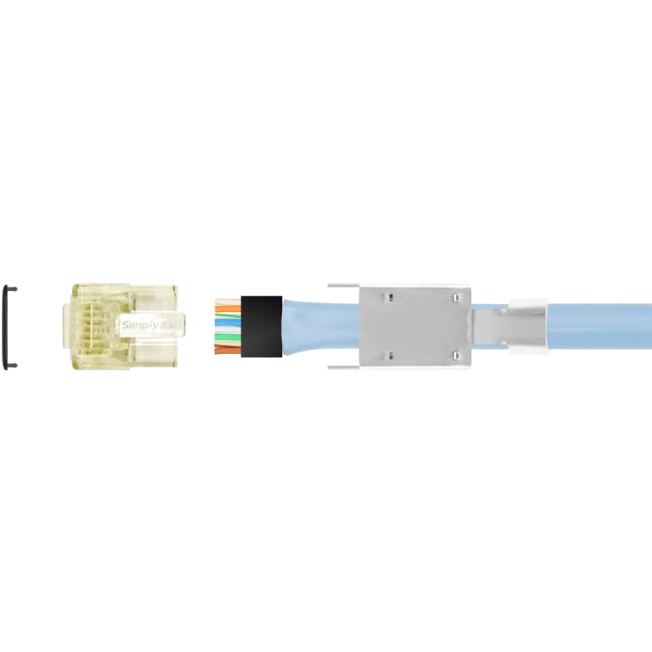 Simply45 RJ45 netværksstik CAT6/6A/7/7A, skærmet, 50 stk.
