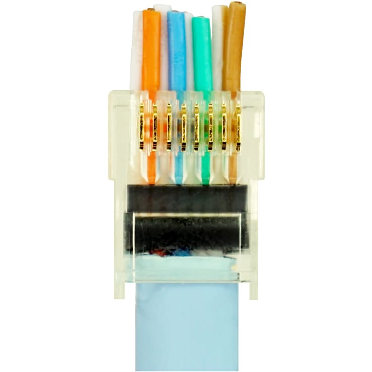Simply45 RJ45 Modular Pass-Through plug CAT6/6a/7/7a skærmet