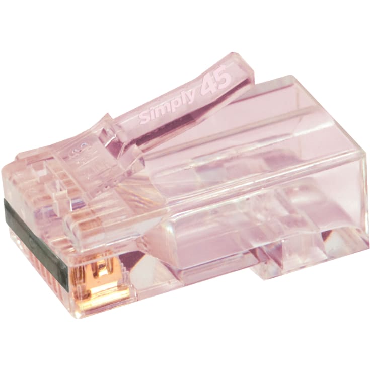 Simply45 RJ45 Modular Pass-Through plug CAT6/6a uskærmet 