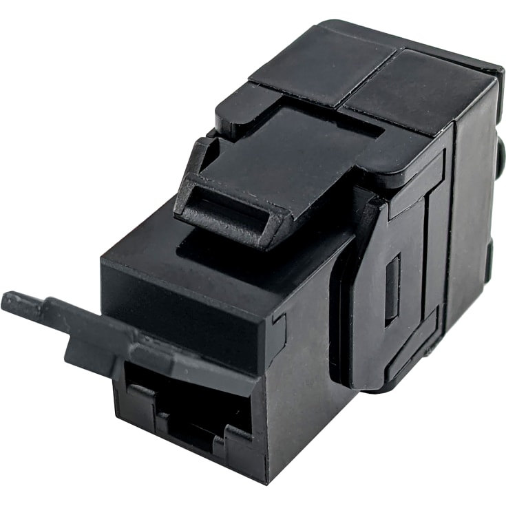Simply45 RJ45 Keystone konnektor, CAT6A/6, uskærmet, sort